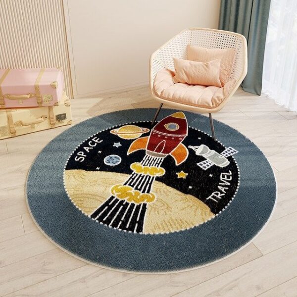 Children's Room Round Cashmere Rug - Image 8