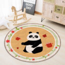 Cute Cartoon Round Animal Rug Living Room Coffee Table