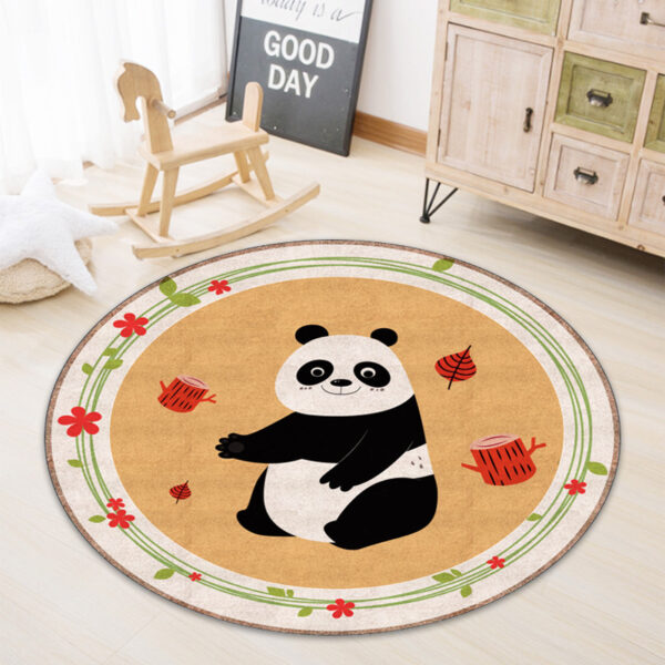 Cute Cartoon Round Animal Rug Living Room Coffee Table - Image 6