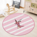 Cute Cartoon Round Animal Rug Living Room Coffee Table