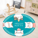 Cute Cartoon Round Animal Rug Living Room Coffee Table