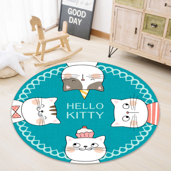 Cute Cartoon Round Animal Rug Living Room Coffee Table - Image 4