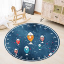 Cute Cartoon Round Animal Rug Living Room Coffee Table
