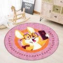 Cute Cartoon Round Animal Rug Living Room Coffee Table