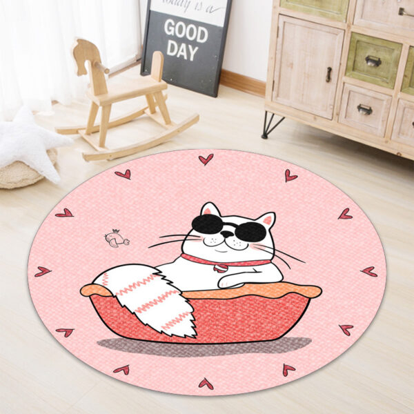 Cute Cartoon Round Animal Rug Living Room Coffee Table - Image 8