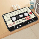 Colorful Music Vinyl Records Non-Slip Round Area Rug for Bedroom Living Room Study Playing Floor Mat