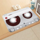 Colorful Music Vinyl Records Non-Slip Round Area Rug for Bedroom Living Room Study Playing Floor Mat