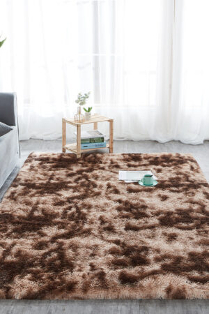 Simple Tie-dye Long Hair Rug