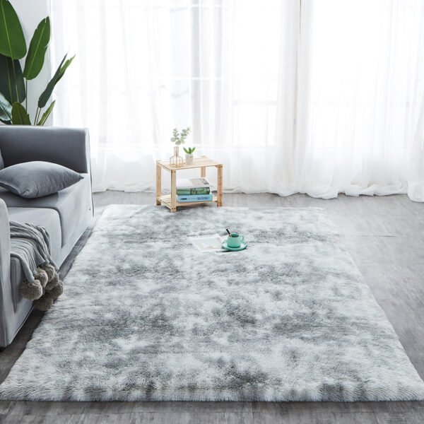 Simple Tie-dye Long Hair Rug - Image 5