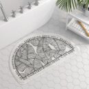 American Hand-painted Flower And Bird Pastoral Floral Semicircle Rug