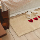 Checkerboard Floral Cloakroom Floor Mat Small Rug