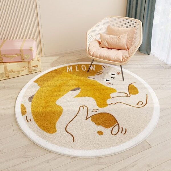 Children's Room Round Cashmere Rug - Image 6