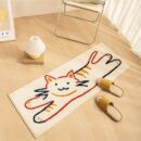 Bedroom Cartoon Pattern Bedside Rug Washable