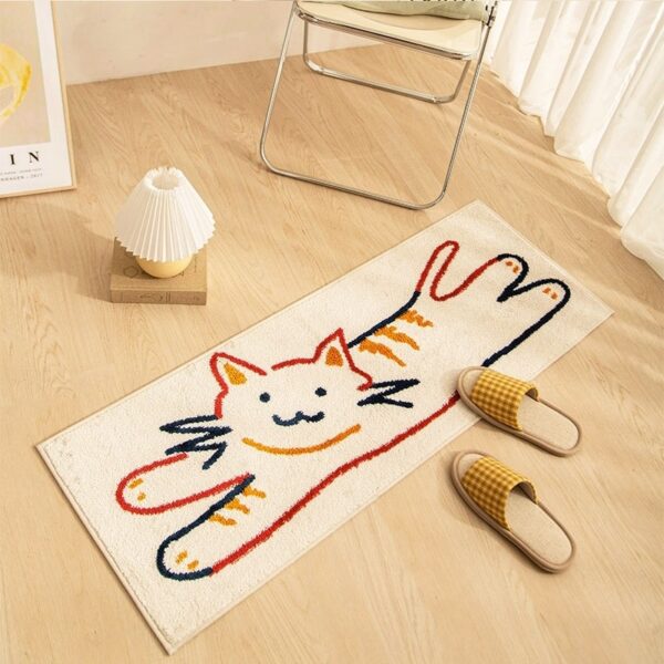 Bedroom Cartoon Pattern Bedside Rug Washable - Image 4