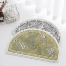American Hand-painted Flower And Bird Pastoral Floral Semicircle Rug