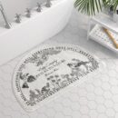 American Hand-painted Flower And Bird Pastoral Floral Semicircle Rug