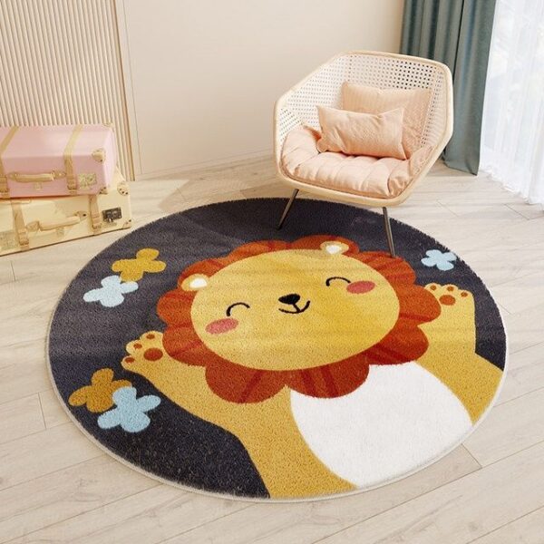 Children's Room Round Cashmere Rug - Image 9