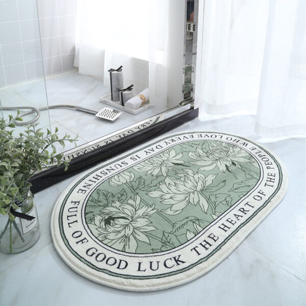 Oval Thickened Cashmere Absorbent Non-slip Rug - Image 6