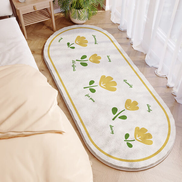 Oval Rug Living Room Bedroom Plush Thickening - Image 3