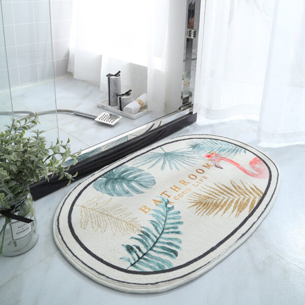 Oval Thickened Cashmere Absorbent Non-slip Rug - Image 2