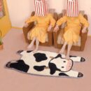 Bedroom Cute Cow Shape Plush Rug