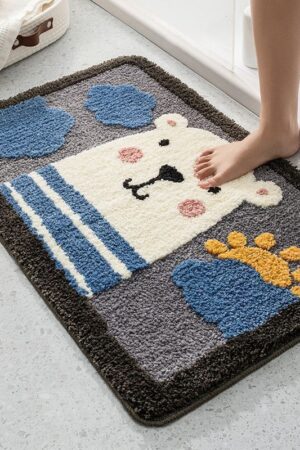 Cartoon Household Bathroom Mats Bathroom Absorbent Non-slip Mat