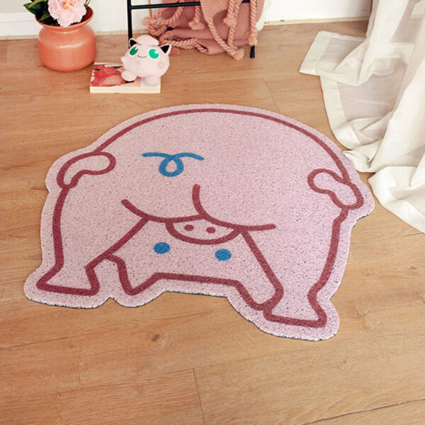 Cute Piggy Rug Into The Door Silk Circle Non-slip Special-shaped Floor Mat - Image 7