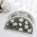 American Hand-painted Flower And Bird Pastoral Floral Semicircle Rug