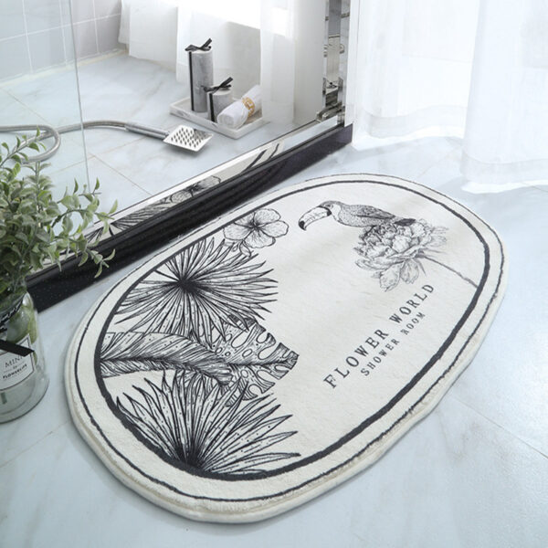 Oval Thickened Cashmere Absorbent Non-slip Rug - Image 10