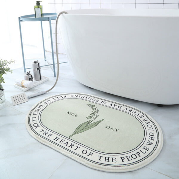 Oval Thickened Cashmere Absorbent Non-slip Rug - Image 9