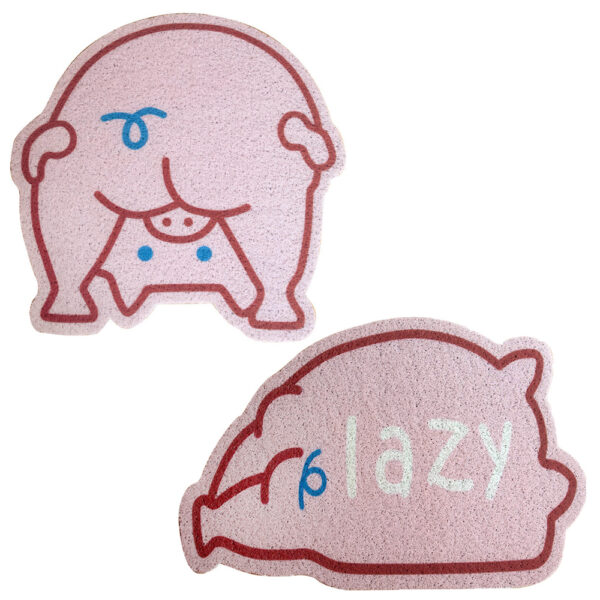Cute Piggy Rug Into The Door Silk Circle Non-slip Special-shaped Floor Mat - Image 2